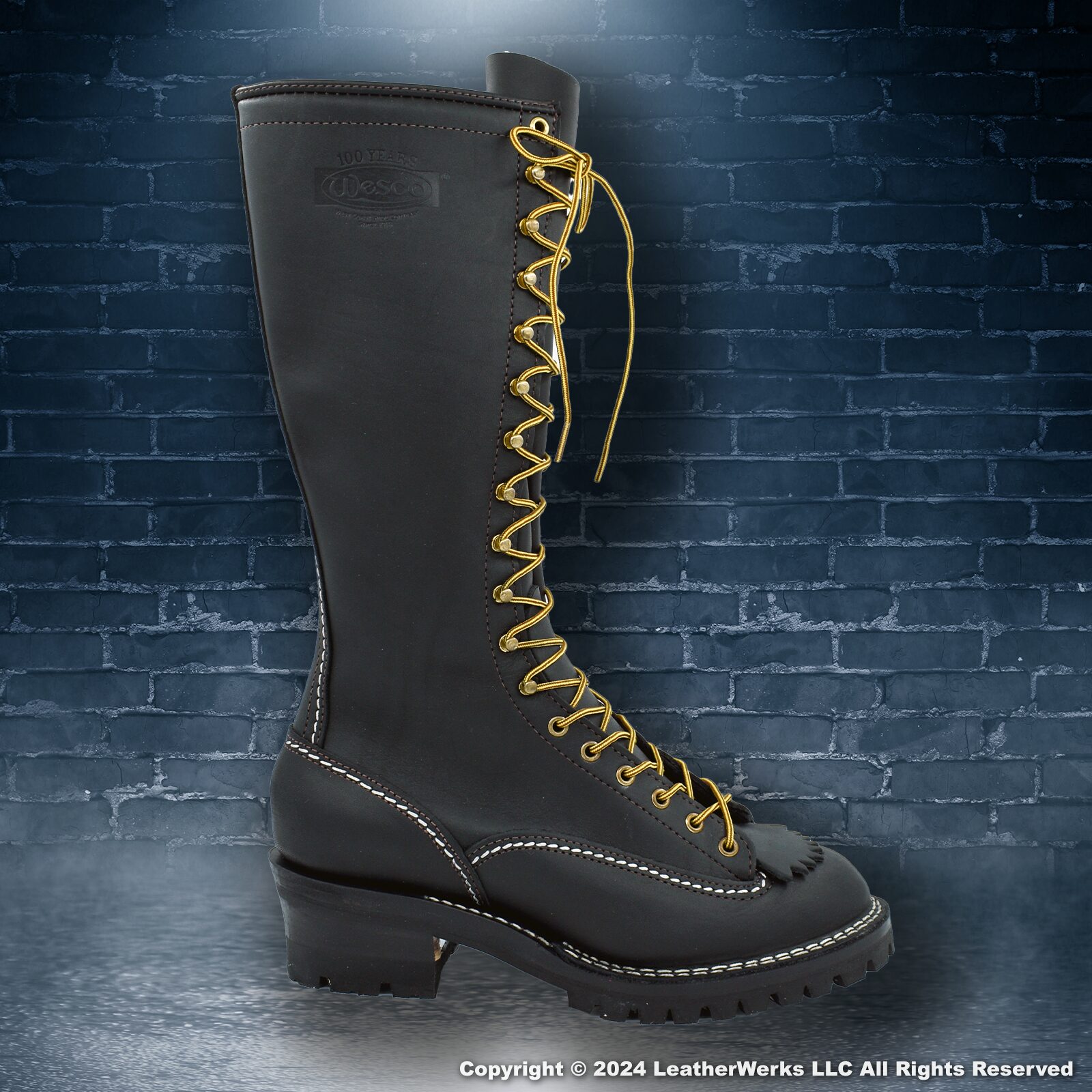 thumbnail image 2 of Wesco Highliner 10 Inch Lug Sole Boots – Men’s, Handmade In USA, Leather Upper 2 of 5